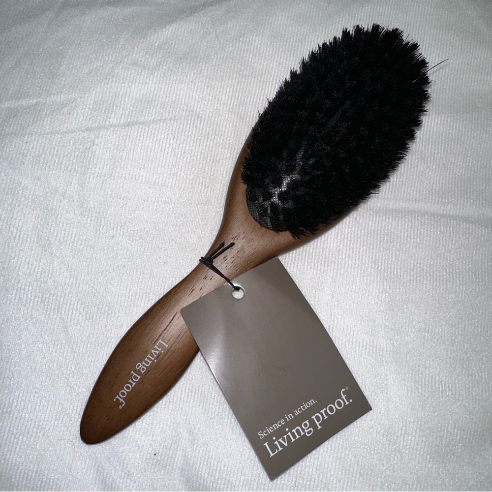 NWT Living Proof Smoothing Boar Bristle Wooden Hair Brush